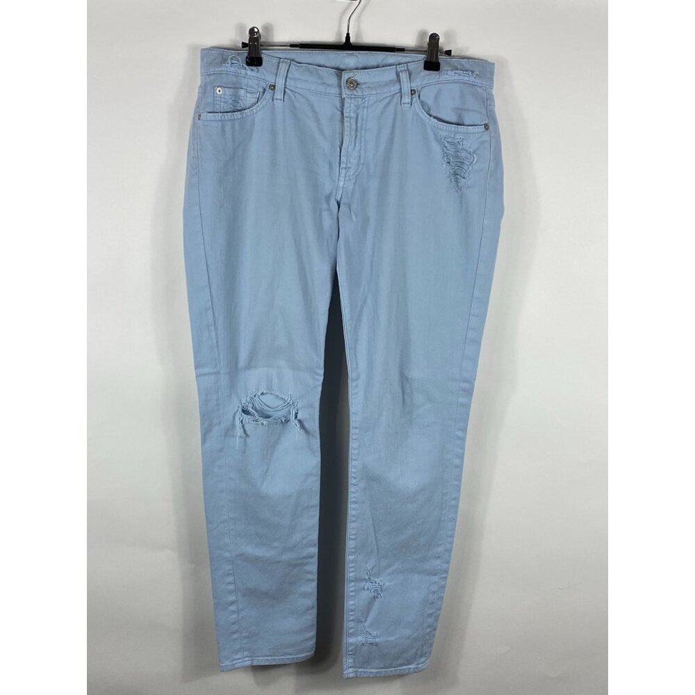 Seven for All Mankind Slim Tapered Denim Jeans Blue 32x28 Women's F116